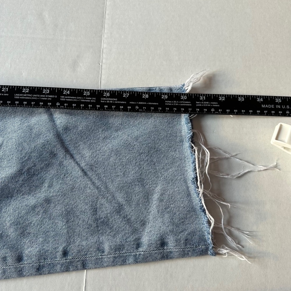 AGOLDE Criss Cross Straight Leg Jeans Light Wash Blue Size 34 - Picture 7 of 8